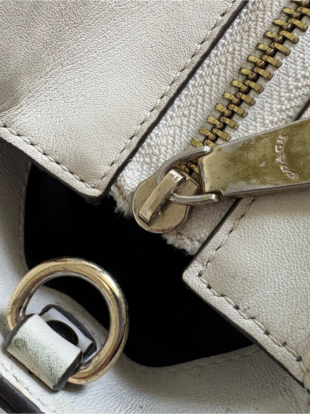 Coach Blake Carryall Chalk Pebbled Leather Satchel - Picture 11 of 12